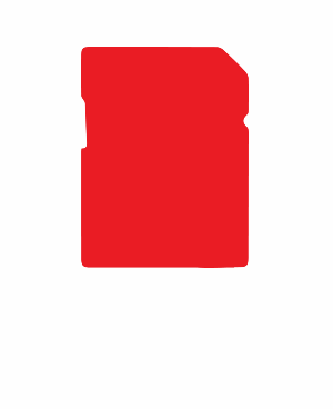 Cartões de memória de vários tamanhos